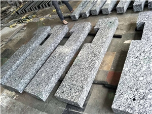 Spray Wave White Grey Granite Gate Post